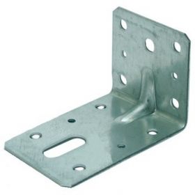 Hoek / Hoekanker / Versterkingshoek 60X80mm 60X2.5 Met Ril 115x2 Sendzimir Verzinkt - per stuk