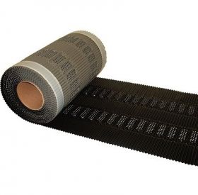 Ventilerende nok- en hoekkeperrol 39 cm breedte 5 meter per rol zwart