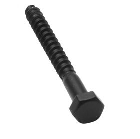 Blackline houtdraadbout DIN 571 8x80 4.8 zwart gecoat - 25 stuks