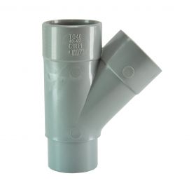 HWA Tee 45 graden Grijs Mof/Spie 80x50mm