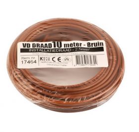 VD-draad 2.5 mm2 bruin - 10 meter