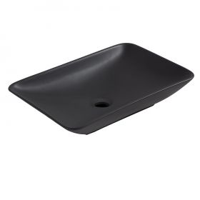 Wiesbaden Karé opzetwastafel 580x360x115mm mat-zwart