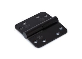 Kogelpaumelle 89x89mm zwart met afgeronde hoeken rechtse uitvoering SKG keurmerk - Per 6 stuks