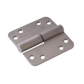 Kogelpaumelle 89x89mm RVS met ronde hoeken rechtse uitvoering met stalen kogel