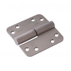 Kogelpaumelle 89x89mm RVS met ronde hoeken rechtse uitvoering met tussenring