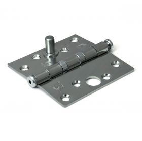 Kogelscharnier 89x89mm verzinkt met rechte hoeken en opgelaste veiligsheidspen SKG*** keurmerk