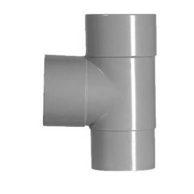 HWA Tee 90 graden Grijs Mof/Spie 80mm