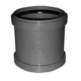 PVC Overschuifmof 2xmanchet grijs 40mm