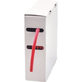 Krimpkous-box met gekleurde krimpkous 6,4 mm rood | 10 meter