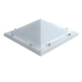 Lichtkoepel 120x120cm 1-wandig ac Opaal Piramidevormig (TIJDELIJK NIET LEVERBAAR)