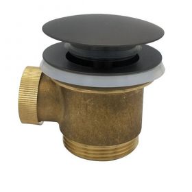 Losse clickwaste 11/2" compleet tbv vrijstaande baden, gunmetal