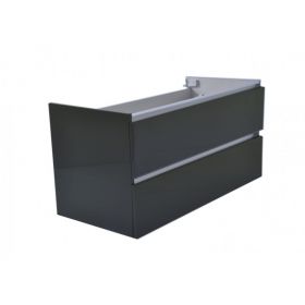 Wiesbaden Vision losse onderkast met 2 laden 100x46 cm hoogglans grijs