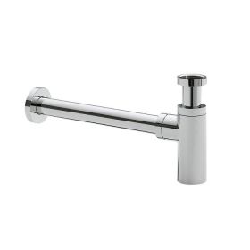 Wiesbaden Star Luxe sifon 5/4 (1.1/4) inch met muurbuis met Rozet chroom