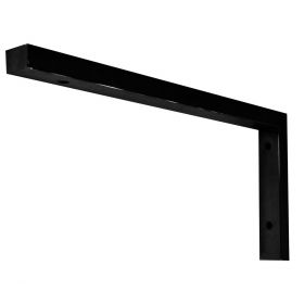 mat zwarte L- supportbeugel 40x14