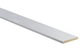 MDF vochtwerend V313 plint FSC 12 x 140 mm 488 cm RAL 9001 Creme
