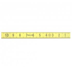 Memolon geel vlak machinemeetlint horizontaal linksoplopend - 2 m x 10 mm