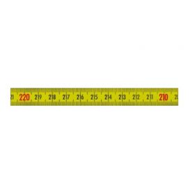 Memolon zelfklevend geel vlak machinemeetlint horizontaal linksoplopend - 10 m x 13 mm