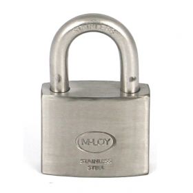 M-LOY massief RVS hangslot verschillend sluitend - 50 mm