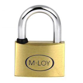 M-LOY messing hangslot gelijksluitend - 50 mm (beugel: 8 x 29 x 28 mm)