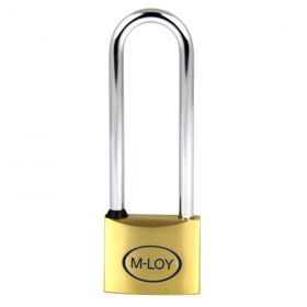 M-LOY messing hangslot met hoge beugel gelijksluitend - 40 mm (beugel: 6 x 60 x 22 mm)