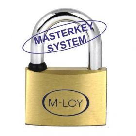 M-LOY messing hangslot verschillend sluitend - 40 mm