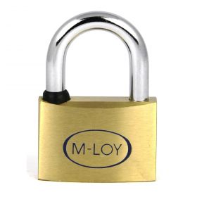 M-LOY messing hangslot verschillend sluitend - 60 mm