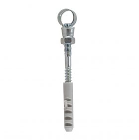Riko enkele CV muurbeugel / leidingbeugel met plug M-8 x28mm