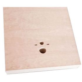 Toiletplaat multiplex met sparingen.1220x1220x12mm