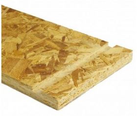 Achterhout OSB 18mm sponing (groef) 595x600mm