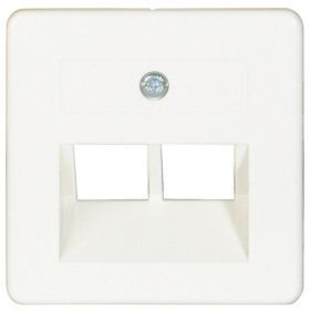 Opus 55 afdekking voor ISDN/DATA aansluitdoos 2-voudig alu - zilver - mat