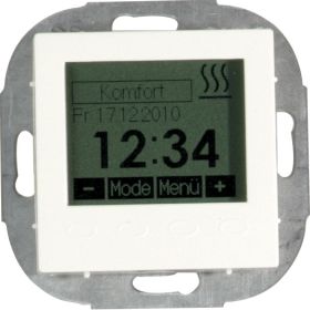 Opus 55 elektronische kamertemperatuurregelaar, tijdbestuurd alu - zilver - zijdeglans