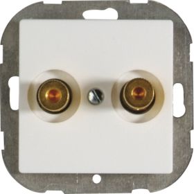 Opus 55 luidspreker aansluitdoos alu - zilver - zijdeglans