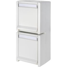 Opus Resist geaarde contactdoos 2-voudig, verticaal helder wit IP55