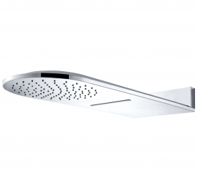 Wiesbaden luxe wand douche met waterval 25x60 chroom