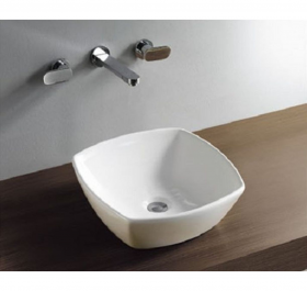 Wiesbaden Plaza Opzetwastafel 42 x 42 cm Wit