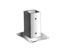 Paalhouder Op Plaat Thermisch Verzinkt 71x71mm
