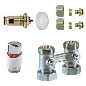 Paneel-aansluitset thermostatisch recht