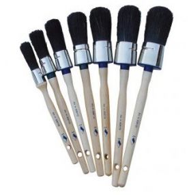 Patentkwast SUPER PROF ECO. zwart haar. houten steel. no. 10