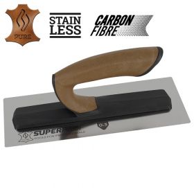 Pleisterspaan FLEX Comfort SUPER PROF Pure 280x120x0,3mm afgeronde hoeken met lederen handgreep RVS