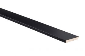 Grenen plint voorgelakt 9011 FSC 15 x 90 mm 480 cm - per 2 stuks