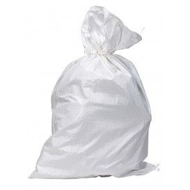 Puinzak pp geweven wit 60x80cm