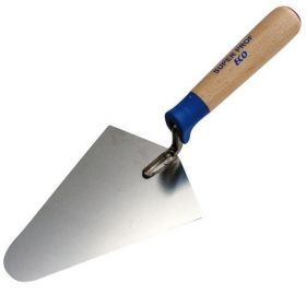 Punttroffel SUPER PROF ECO rond 140 mm RVS met HOUTEN greep
