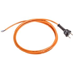 PUR Aansluitsnoer H05BQ-F oranje 2 x 1.0 mm2 met contourstekker 3 meter