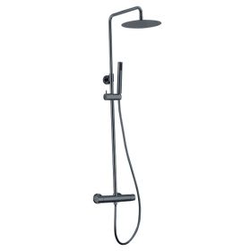 Ribbd thermostatische regendoucheset opbouw gunmetal
