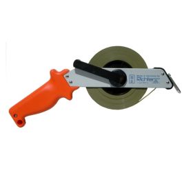 Richter RVS meetband met bandeinde D in aluminium pistoolframe - 50 m