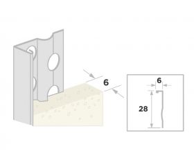 Ripstaal Stucstopprofiel 1216 (260cm)