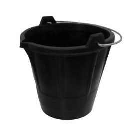 Rubberen bouwemmer met tuit - 12 L