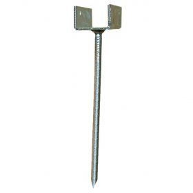 Ruiterdrager met spijker, spijkerlengte 260 mm, breedte 30 mm, verzinkt - 50 stuks