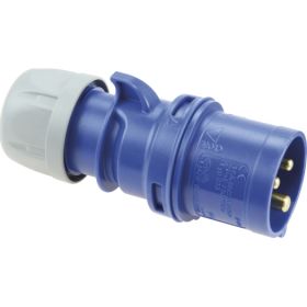Sirox CEE-stekker IP 44, 3-polig, 230 V, 6 h 32 A, blauw
