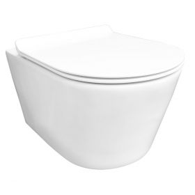 Sity wandcloset rimless met toiletzitting softclose en quick release glans wit